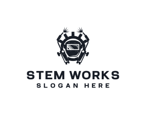 Welding Blowtorch Machinist logo design