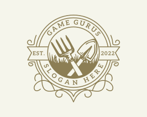 Garden Shovel Rake Logo