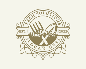 Garden Shovel Rake Logo