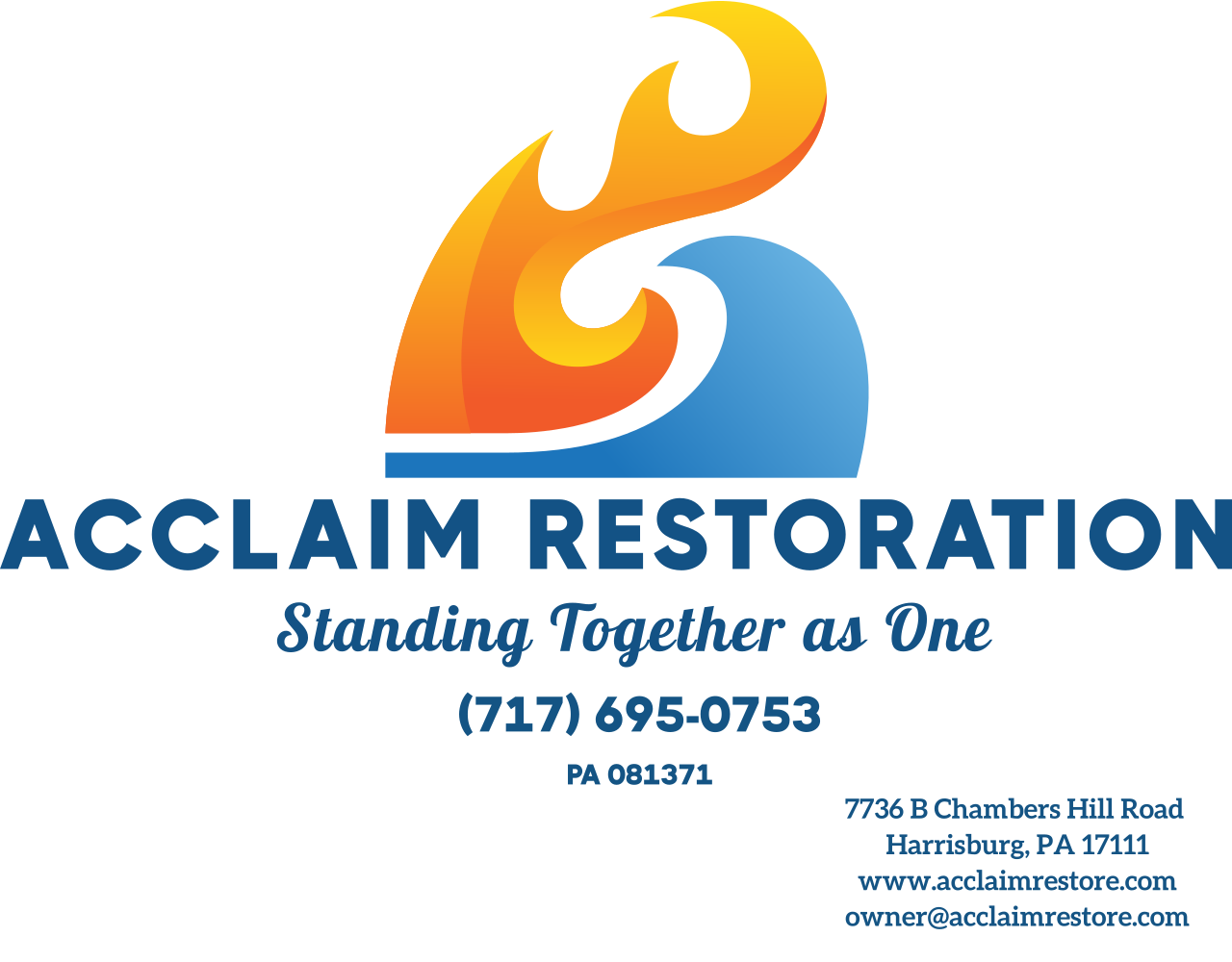 Acclaim Restoration's logo