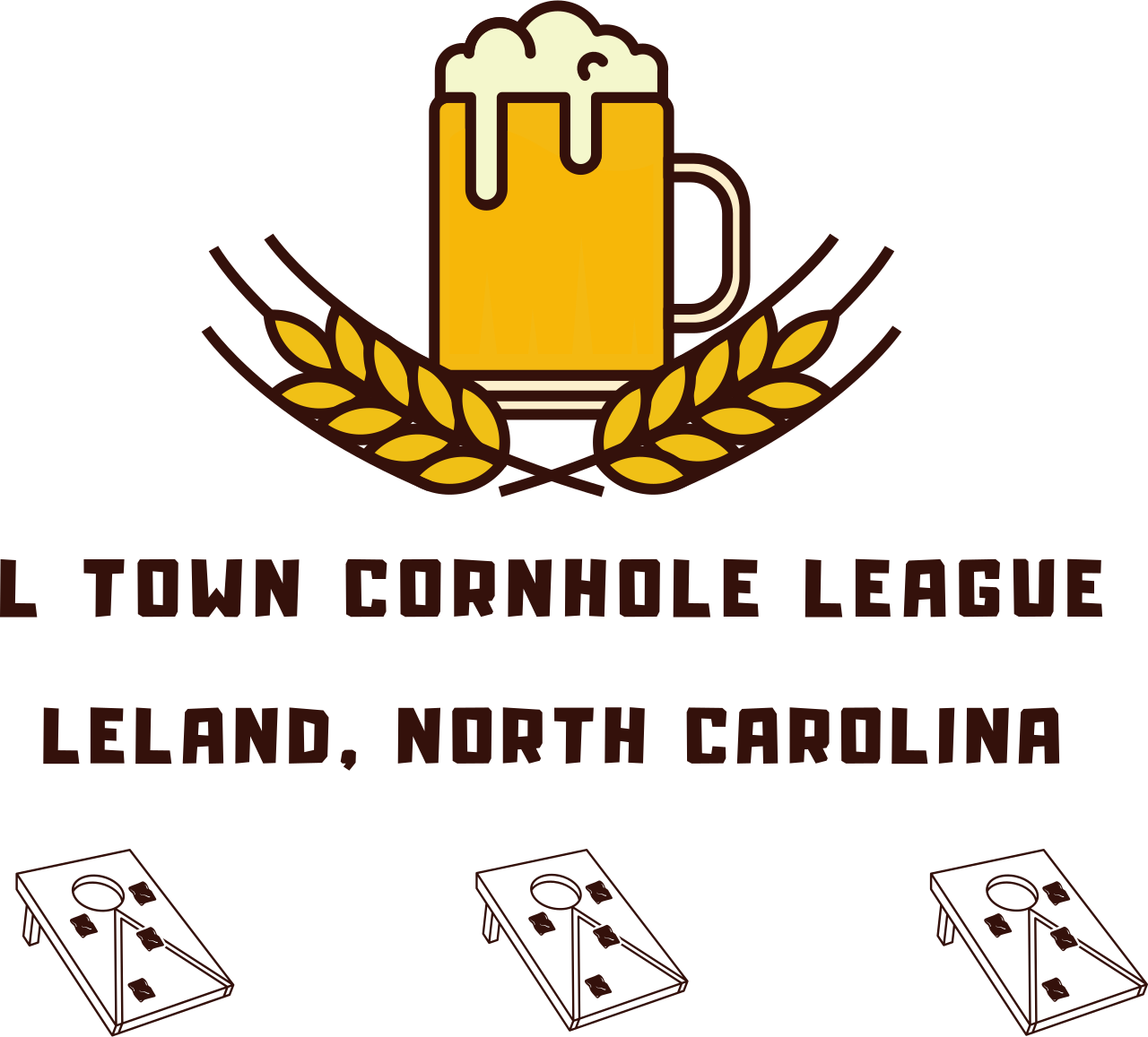 L Town Cornhole League's logo
