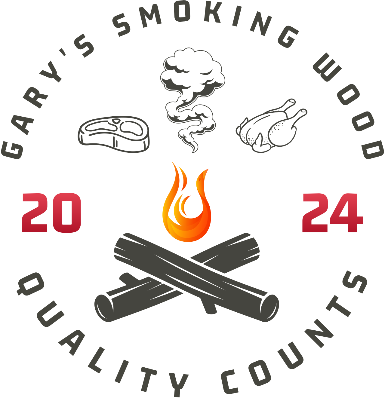 Gary's smoking wood's logo
