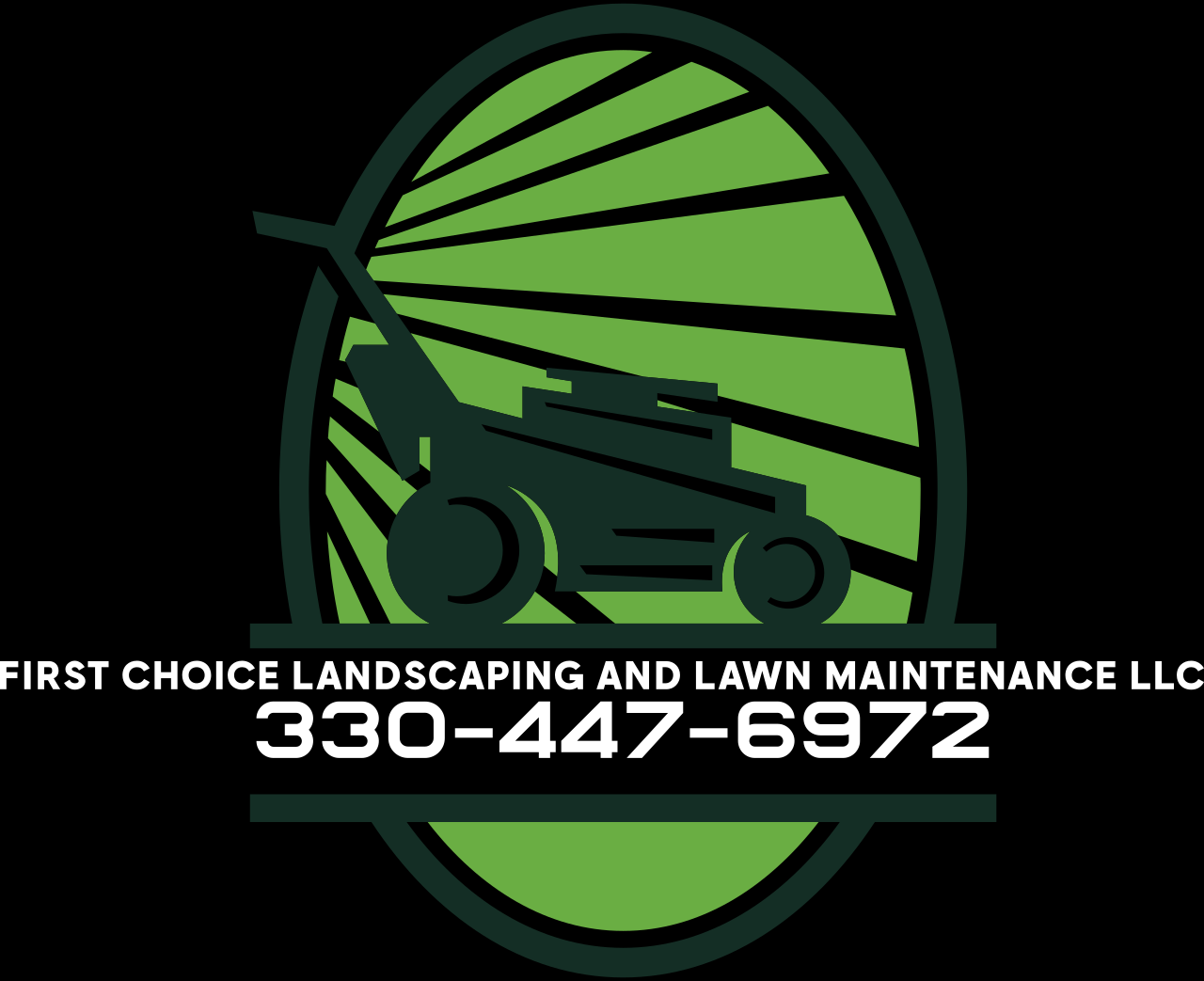 First choice landscaping and lawn maintenance LLC 's logo