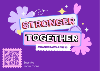 We're Stronger than Cancer Postcard