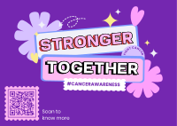 We're Stronger than Cancer Postcard Design