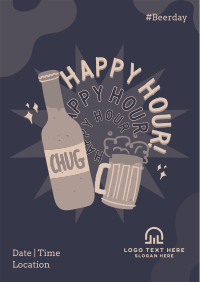 Happy Hour Drinks Poster