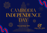 Cambodia Independence Festival Postcard