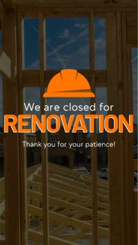 Closed for Renovation Instagram Story