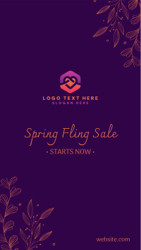 Spring Sale Ornamental Facebook Story Design