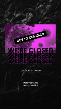 Closed Covid-19 Instagram Story