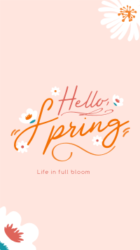 Hello Spring Greeting Facebook Story