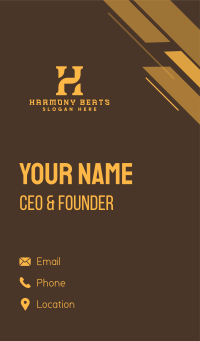 Premium Golden Letter H Business Card Image Preview