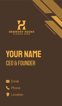 Premium Golden Letter H Business Card Image Preview