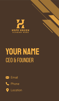 Premium Golden Letter H Business Card Image Preview