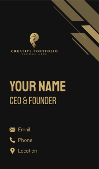 Premium Golden Peacock Business Card Image Preview