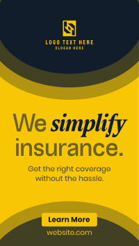 Minimalist Insurance Coverage Facebook Story