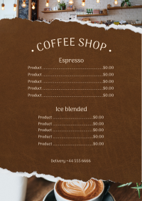 Coffee Shop Menu Image Preview