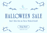 Spooky Sale Halloween Postcard Design