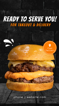 Fast Delivery Burger Facebook Story