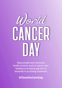 Cancer Day Ribbon Pin Poster