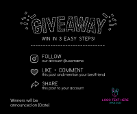 Confetti Giveaway Facebook Post Design