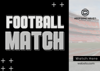 Minimalist Football Match Postcard Image Preview