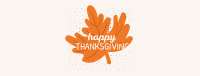 Happy Thanksgiving Autumn Leaf Facebook Cover Design