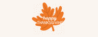 Happy Thanksgiving Autumn Leaf Facebook Cover Image Preview