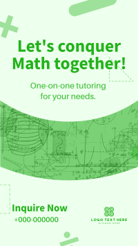 One-on-One Math Tutoring TikTok Video Design