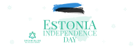 Simple Estonia Independence Day Facebook Cover