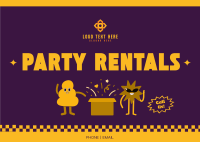 Mascot Party Rental Postcard