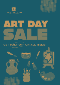 Art Materials Sale Poster