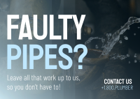 Faulty Pipes Postcard