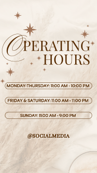 Minimalist Operating Hours Facebook Story