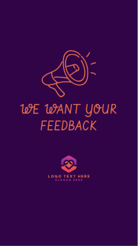 Feedback Megaphone Facebook Story