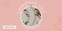 Embroidery Sale Twitter Post