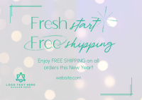 New Year, Fresh Start Postcard