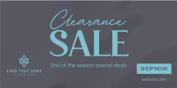 Minimalist Clearance Sale Twitter Post