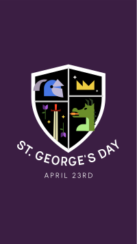 St. George's Day Shield Facebook Story