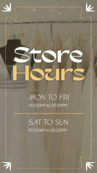 Sophisticated Shop Hours Instagram Story