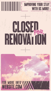 Grunge Closed Renovation Instagram Story