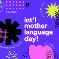 Bold Modern International Mother Language Day Instagram Post