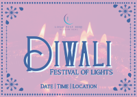 Festive Diwali Event Postcard Design