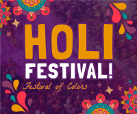 Mandala Holi Festival of Colors Facebook Post