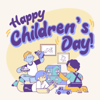 Quirky Children's Day Instagram Post Design