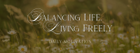 Balanced Life Motivation Facebook Cover