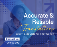 Corporate Reliable Translator Service Facebook Post