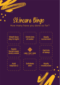 Skincare Tips Bingo Flyer Design