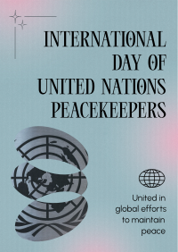 Minimalist Day of United Nations Peacekeepers Poster