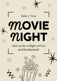 Quirky Movie Night Poster